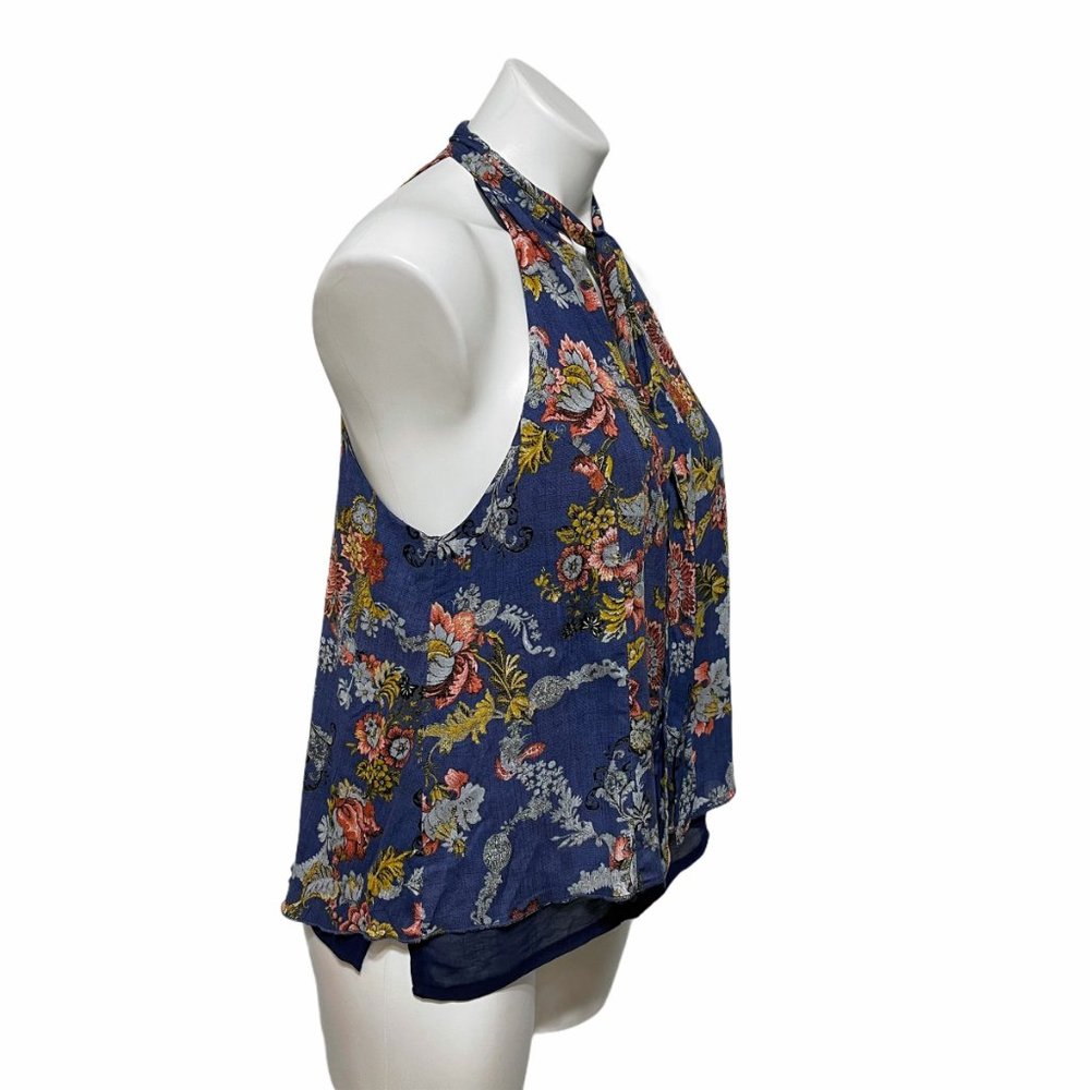 Bishop + Young Medium Cutout Floral Neck tie Tank Top - Picture 3 of 7